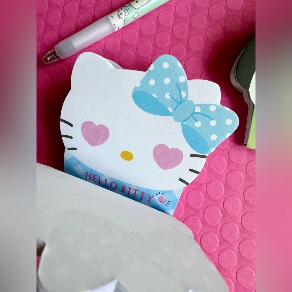 New Sanrio Pochacco & Hello Kitty Zip Pouch, Pen, Note Pads Stationery Set of 4